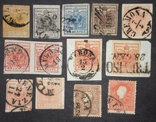 Lombardo Veneto 5+10+15+30+45 Cent 1850/1858 Lotto Interessante