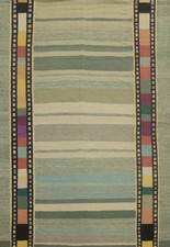 Tappeto In Lana A Righe In