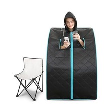 Smartmak Sauna a Infrarossi Lontani con Cappello, Portatile Personale Full Body Casa SPA Te...