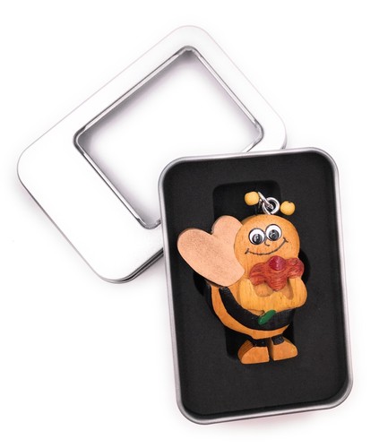 Portachiavi legno ape - legno,