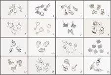 Inwaria Ciondolo 925 Argento Mini Fiore Tartaruga Ciondolo Charm, SS401