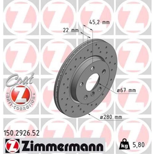 Zimmermann disco freno - 2x,
