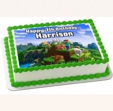 Torta glassa Minecraft