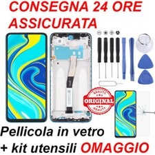 DISPLAY FRAME XIAOMI REDMI NOTE 9S 9 PRO TOUCH SCREEN NERO BLU VERDE O SILVER 