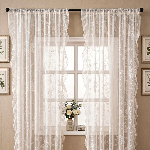 Tende vintage voile pizzo - tende,