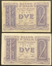 2 LIRE 1939 BIGLIETTO DI STATO
