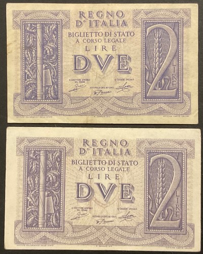 Lire 1939 biglietto stato - 2, di