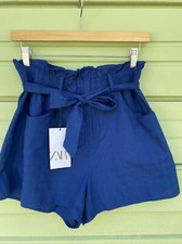 ZARA blu navy BERMUDA SHORTS