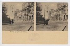 RARA ANTICA CARTOLINA STEREOSCOPICA DI PARIGI - ED. ALTEROCCA - FORMATO PICCOLO