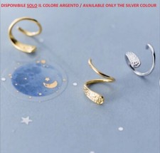 Orecchini donna spirale gancio argento 925 / earring silver spiral hook