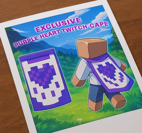 Minecraft purple cape - cape, (codice
