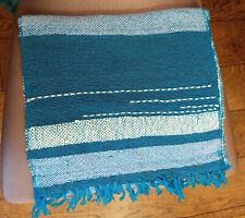 Sciarpa Artigianale Di Lana Merinos E Lana Tessuta Al Telaio