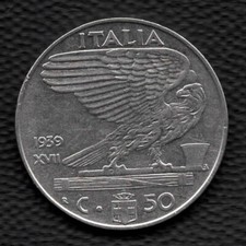 1939-R  Italy 50 Centesimi
