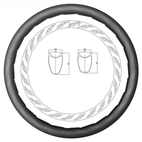 Cerchio carbonio bici strada