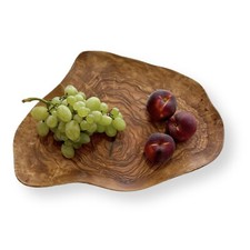V04 Vassoio da Portata Centrotavola Cucina Legno Di Ulivo Portaoggetti 44x 33 cm