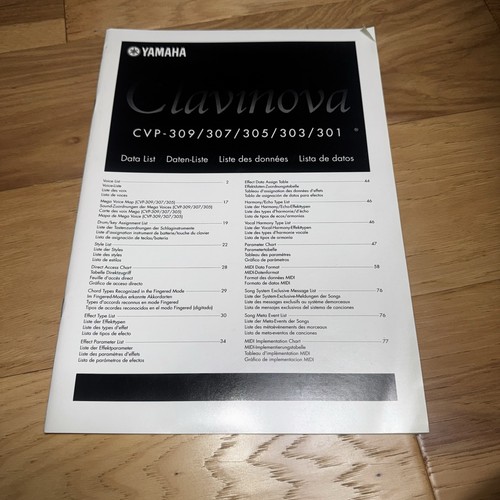 Yamaha clavinova cvp 309 - yamaha,