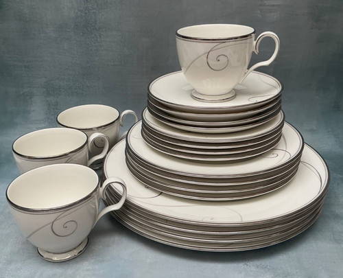 Noritake platinum wave china - wave,