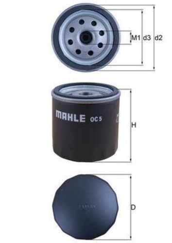 Filtro olio mahle per ducati - filtro,