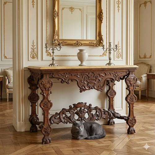 Consolle barocca antica abete - consolle,