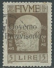 1921 FIUME USATO GOVERNO