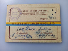 TESSERA  ASSOCIAZIONE SPORTIVA