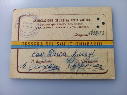 Tessera associazione sportiva - tessera,