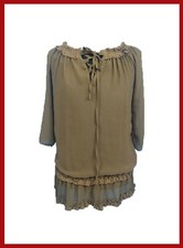 blusa da donna M camicia miss miss Valentina maglietta manica 3/4 impero Italy 