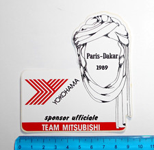 ADESIVO STICKER VINTAGE AUTOCOLLANT AUTO MOTO TUNING YOKOHAMA PARIS DAKAR 1989