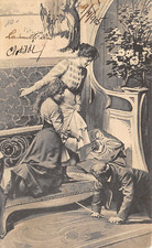 AL16-40E) CARTOLINA UMORISTICA CACCIA  ( AL TOPO ? ) VIAGGIATA 1905