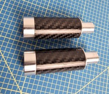 Silenziatore in alluminio carbonio per frantoio 1/8 Kyosho Giga RARO!