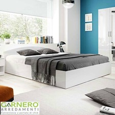 Letto francese bianco lucido