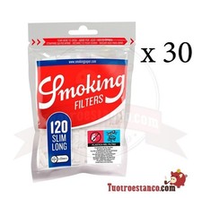 Filtri Smoking Slim 6mm Lunghi Size XL Long 22mm 30 BUSTINE DA 120 FILTRI