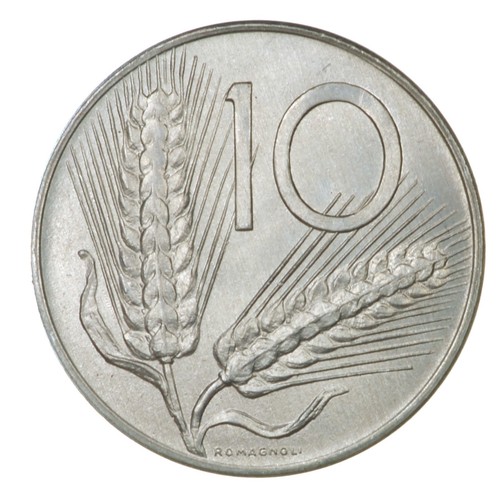 Italia lire 1977 - 10, spighe
