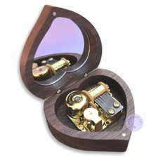 Walnut Wood Heart Shape Music