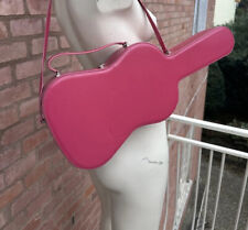 MOSCHINO Bag Limited Edition Vintage Violin Guitar Case Handbag Pink Leather 90s