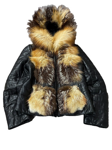 Giacca pelle nera vera - pelle,