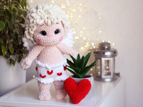 Peluche pupazzo cupido - peluche,