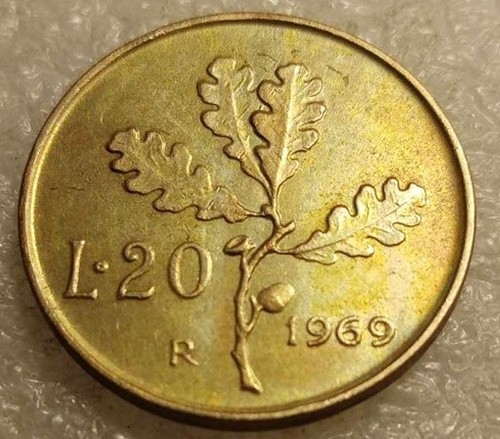 Moneta ramo quercia lire - di,