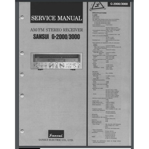 Sansui 2000 3000 g2000 - sansui, g-3000
