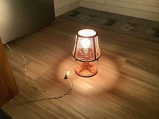 Lampada Abat-jour  Vintage Da Tavolo Vimini Bamboo