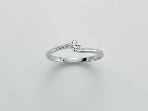 Anello solitario donna miluna - solitario,