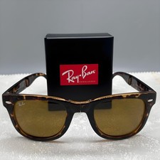 Ray-Ban RB4105 Marrone FOLDING WAYFARER Occhiali da Sole Unisex 50-22 140MM