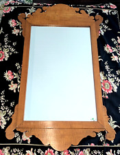 Splendido specchio antico Chippendale in acero a righe di tigre