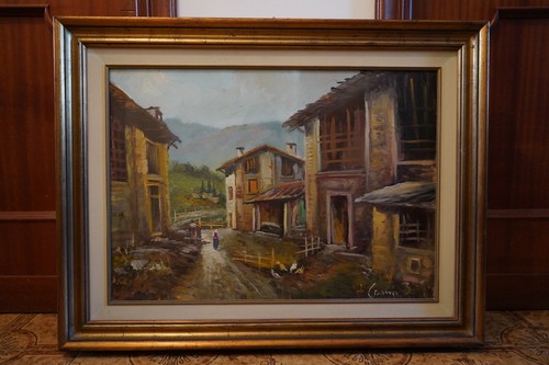 Quadro paesaggio contadino - paesaggio,