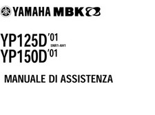 Vendo Manuale di Riparazione per Scooter Yamaha MBK YP125D e YP150D