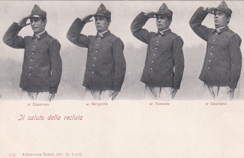 Cartolina militare saluto - cartolina,