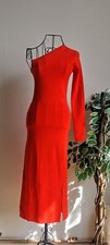 Abito una manica vestito rosso