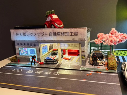 Diorama garage modello - diorama,