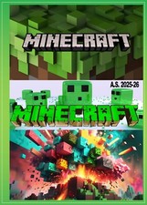 DIARIO SCUOLA MINECRAFT DATATO 2025/26 21X15 CON CUSTODIA PVC OMAGGIO