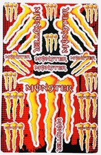 Adesivi moto casco monster energy cross enduro moto pista ducati graffio Rossi